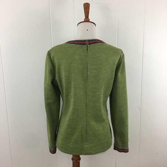 Vintage Pin‎ Tuck Crew Neck Long Sleeve Top - Picture 5 of 7